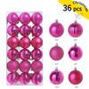 Bolas de Navidad Transfronterizas Juego de 36 Colgante Plástico Simple con Forma Especial Colgante DIY Adorno para Árbol de Navidad Decoración Navideña