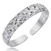 Kaiwei clássico temperamento prata flor de carro feita à mão Pulseira Estrela pulseira estrela aberta grossa pulseira larga de 12 mm