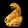 Boj Esculpido Doce Animales del Zodíaco Mono Rata Buey Tigre Conejo Dragón Serpiente Caballo Oveja Mono Gallo Perro Cerdo Carrillones de Viento Figuritas de Animales