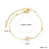 Pulsera de Perlas Elegante y de Moda Europea y Americana Transfronteriza Acero Inoxidable Metal de 18K Pulsera de Perlas Joyería de Alta Gama para Niñas