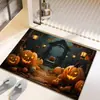 Felpudo Decorativo Halloween Calabaza Transfronterizo Alfombrilla Absorbente de Barro de Diatomeas para Pies Alfombrilla de Baño Puerta de Entrada Antideslizante