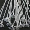Soporte de asta para ramo de fresa y manzana al por mayor de fábrica, soporte para asta de globo de plástico duro blanco transparente, varilla de soporte