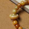 Duobao molienda seca material antiguo meteorización pulsera raíz de Bodhi jade blanco estilo Xingshi enrollado suave hombres y mujeres pulsera de cuentas de Buda sosteniendo
