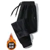 Pantalones Deportivos Gruesos Cálidos Casuales para Hombre de Invierno con Forro de Felpa, Bolsillos, Cremallera y Estilo Jogger de Algodón para Uso al Aire Libre