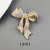 Nova Broche de Laço de Zircônio Microincrustado Moda Feminina Versátil Fivela Anti-reflexo Pin Acessórios para Terno Jaqueta Corsage