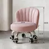 Banqueta Giratória Doméstica com Encosto, Banqueta Pequena com Rodas, Banqueta Baixa, Banqueta Redonda, Banqueta de Preenchimento de Costura, Banqueta Móvel, Banqueta de Aprendizagem Infantil