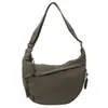Bolsa de tela de moda para estudiantes, bolso cruzado de nailon para clase, bolso de hombro de gran capacidad, bolso tipo bollo de estilo japonés para salidas