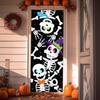 Fantasma Espeluznante Halloween Lindo Esqueleto Rectangular Adhesivo Decorativo para Puerta Cubierta de Puerta de Bruja Mano de Zombi Cubierta de Puerta Sangrienta 30*72"