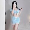 Ge Meng Sex Lingerie Sexy Spice Girls Campus Suit Pure Deep V Secretária Uniforme Grátis Pijama de Peito Pequeno NY