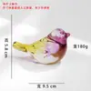 Pássaro Pica-pau de Vidro Esmaltado de Zibo Animal Simulados Ornamento Artesanal Decorativo para Carro e Mesa de Escritório para Comércio Exterior Transfronteiriço