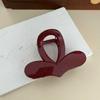 Pinza Simple de Amor para Agarrar para Mujer de Alta Gama 2025 Nuevo Estilo Elegante Pinza de Tiburón Otoño e Invierno Horquilla Clip para la Parte Trasera de la Cabeza Tocado