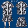 Traje de Camisa de Playa de Manga Corta de Verano para Hombre Vacaciones de Viaje en Sanya Ropa de Tallas Grandes Ropa de Viaje a la Orilla del Mar Ropa de Verano