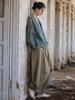 26 Novedades de Algodón y Lino para Mujer de Otoño: Top de Ramio Teñido Tie-Dye Lavado a la Arena Estilo Vintage con Botones Zen, Chaqueta Cardigan Retro Artística