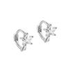 Brincos de Diamante Estrela de Cinco Pontas de Prata Esterlina S925 Moda Japonesa e Coreana Simples Elegante Design de Nicho Brincos Exquisitos