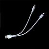 Cabo de Dados Um-Para-Dois Adequado para Celulares Android Micro, Apple e V8, Cabo de Carregamento Dois-Em-Um, Cabo USB para Celular