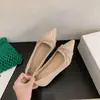 Nuevos zapatos de punta para el trabajo 2026, zapatos Mary Jane versátiles de punta fina para mujer, adecuados para faldas, estilo francés, aumento interno de altura, suela plana, primavera