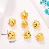 DIY frisado pulseira colar buraco contas tridimensionais banhado a cobre 18K ouro real estilo chinês pingente de gota de ouro antigo