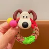 Banda de Cuero de Invierno para Mujer con Lazos Popular en Internet ins Cuerda para el Cabello Estilo Coreano Color Curry Lazo para la Cabeza Anillo de Pelo de Felpa Cuerda Dulce para el Cabello