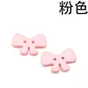 Botões Plásticos em Formato de Laço Estilo Coreano com Pintura em Spray, Botões Coloridos Fofos de Dois Furos para DIY em Roupas Infantis e Suéteres