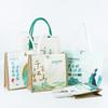 Somente esta Bolsa de Lona Verde com Linho Costurado Bolsa de Mão Bolsa Tote Criativa Corporativa Bolsa de Linho do Banco Agrícola Personalização