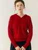 Nova Blusa com Capuz de Caxemira Outono/Inverno 2025 para Mulheres, Suéter com Capuz de Malha Slim Fit Soltinho, Jaqueta Camada Base para Mulheres