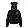 Sudadera con Capucha Estilo Retro Americano Sexy Estampado de Leopardo para Hombres y Mujeres 2025 Invierno Nueva Holgada Gruesa Acolchada
