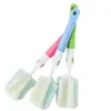 Esponja multiusos Cepillo para tazas alargado que no daña las manos Cepillo para ollas Cepillo fuerte para limpiar biberones Cepillo fuerte para descontaminación de cocina