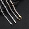 Joyería de Estilo Europeo y Americano Llena de Diamantes Pulsera de Acero de Titanio de una Sola Fila para Hombres y Mujeres Pulsera de Circonias Incrustadas con Diamantes de Estilo Frío Simple
