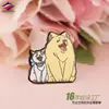 Long Zhiyu Insignia Metálica Personalizada Creativa de Dibujos Animados Aleación de Zinc Pintura Broche con Forma Especial Insignia para Eventos Culturales y Creativos Personalizada