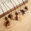 Nuevo Collar con Colgante Irregular Geométrico Estilo Chino y Borla para Mujer, Gama Alta, Personalizado, Versátil, Cadena para Suéter con Cordón de Cuero para Colgar en el Cuello