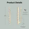 Pendientes de Plata de Ley 925 con Moissanita para Mujer, Pendientes Largos de Tira, Accesorios de Personalidad de Moda, Diseño de Nicho, Venta al por Mayor para Exportación