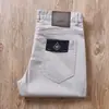 Pantalones casuales rectos holgados de alta gama para hombre, verano 2023, nuevos, rectos, de algodón puro, microelásticos, finos, pantalones de mezclilla