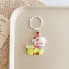 Pingente chaveiro de ovelha de desenho animado grande e fofo, Pingente de bolsa do Ano do Carneiro, Decoração de mochila de estudante, Pequeno presente do Ano do Carneiro