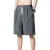 Shorts de Verano para Hombre, Pantalones Deportivos Finos de Cinco Puntos de Moda, de Secado Rápido, Seda Helada, de Longitud Media, Holgados para Hombre