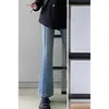 Jeans Acampanados Vintage para Mujer, Nuevo Estilo Otoño e Invierno, Tallas Grandes, Elásticos, Adelgazantes, Para Cuerpo en Forma de Pera, Pantalones de Campana