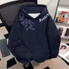 Sudadera con capucha estampada estilo Mori de marca trendy americana para hombre y mujer Otoño Invierno Holgada Talla Grande Forrada de Felpa Versátil Top de Pareja Ropa Exterior