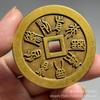 Colección antigua cuadrado Kong Gankun chismes mantra de nueve caracteres monedas de cobre dinero feng shui accesorios para el hogar cobre al por mayor