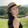Nuevo Estilo Sesión de Fotos en la Playa Sombrero de Pescador de Ala Ancha Sombrero de Sol Tejido de Paja Estilo Dopamina Colorida Hyuna Sombrero de Pescador