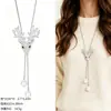 Cadena para Suéter de Collar Largo Geométrico, Accesorio de Lujo de Alta Gama, Versátil y de Moda, Colgante de Perla para Otoño e Invierno
