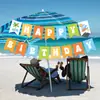 Conjunto de Decoração de Festa de Aniversário de Verão na Praia da Amazônia, Bandeira para Bolo, Hawaii