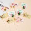 Inserto de tarjeta de flores con lazo inglés, adorno decorativo para tarta de cumpleaños de celebridades de Internet, accesorios para insertar tarjetas de flores de diosas.