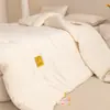 Colcha Lavável Macia de Algodão e Fibra de Soja Classe A, Colcha de Primavera e Outono, Colcha Espessa de Inverno, Colcha de Ar Condicionado para Dormitório Estudantil