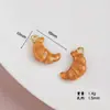 [Serie de Café de Desayuno Parisino] Colgante de Croissant de Grano de Café DIY Goteando Aceite Colgante Accesorios para Joyería DIY