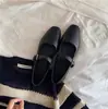 Sensación de Alta Gama~ Estilo Nuevo de Primavera Planos Versátiles Cuadrados Poco Profundos Zapatos Mary Jane con Correa Única para Mujer