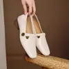 Nuevos Modelos 2026 Mocasines Casuales de Suela Suave y Tacón Grueso para Mujer, Mocasines Cuadrados de Cuero Suave Más Vendidos en Otoño para Mujer