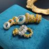 Fuerte retención de color arena dorada accesorios pulsera anillo giratorio anillo Gankun oro antiguo accesorios de joyería diy acabado pulsera tejido de cuerda