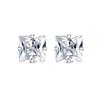 Aguja de Plata Esterlina 925 Cobre Chapado en Oro Micropavé Zircón Básico Redondo Cuadrado Corazón Par Aretes Clip-On Joyería Aretes