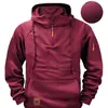 Sudadera con Cremallera y Múltiples Bolsillos para Hombre, Nueva para Primavera y Otoño 2024, Sudadera sin Capucha para Deporte y Uso Casual