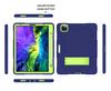 Para iPad Pro 2020 Flat Case mini Contrast Strap Hand Strap Silicone PC Rotating Dropresistant Case