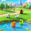Nuevo Lindo Juguete de Peluche de Pato de Tenis y Fútbol Accesorios Decorativos DIY para Paisajismo de Jardín Pequeños Adornos